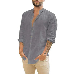 Everett - Elegantes Herren Hemd - ideal für warme Tage in Grau