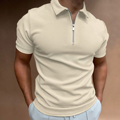 Casual Slim Fit Poloshirt für Herren in Beige