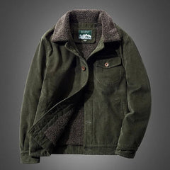 Steffen - Bequeme Winterjacke in Militärgrün