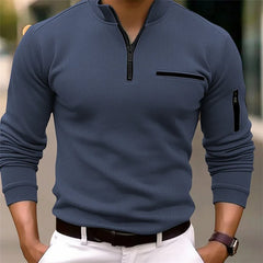 Malo | Herren Gestreiftes Polohemd – Klassisches Streifen Polo in Dunkelblau