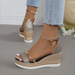 Nora | Konturiertes Fußbett Rutschfest Sandalen in Roségold