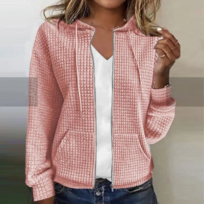 Lässige Zip Up Jacke für Frauen