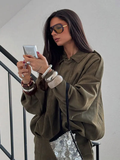 Stylische Übergangsjacke für Damen | Grün