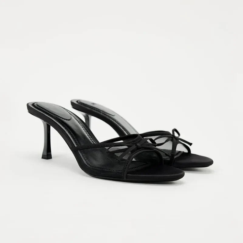 Alena - Sandalen mit Absatz - Schleifen-Detail