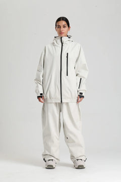 Unisex Winter Skianzug | Zweiteilig Satz in Weiß