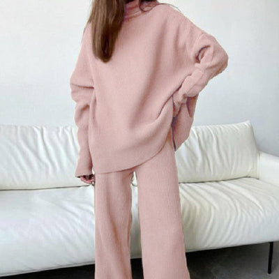 Locker Geschnittenes Set aus Pullover und Hose für Frauen