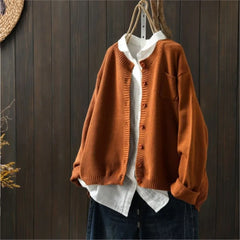Marielle | Gestrickter Cardigan in Kamel