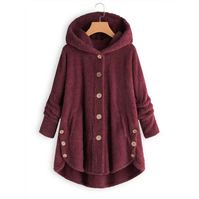Stylische Fleece Jacke für Damen | Mit Kapuze