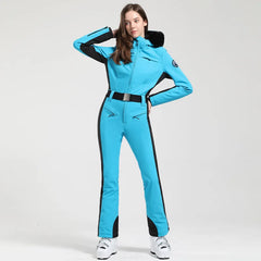 Einteiliger Skianzug für Damen | Wintersportbekleidung in Blau