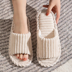 Unisex Hausschuhe mit Offenen Zehen | Drinnen in Beige