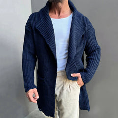 VOLKER - EXTRAFEINE STRICKJACKE in Blau