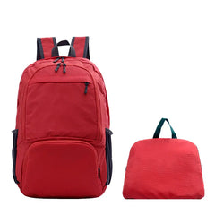 Leicht Faltbar Unisex Reise Rucksack | Draußen in Rot