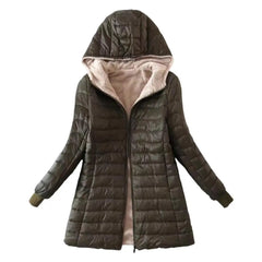 Elise | Gepolsterte Winterjacke in Grün