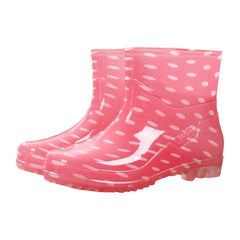 Damen Wasserdichte Gummistiefel | Mit Bunter Druck in Rosa