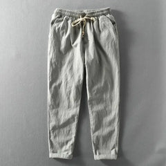 Boby - Drawstring-Sommerhosen in Hellgrau