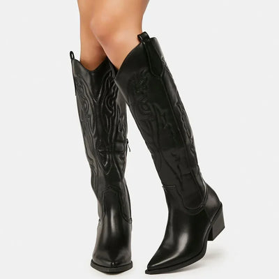 Kniehohe Cowboystiefel für Damen | Klassisch