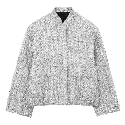 Kesia - Bomberjacke - Lockerer Pailletten-Stil