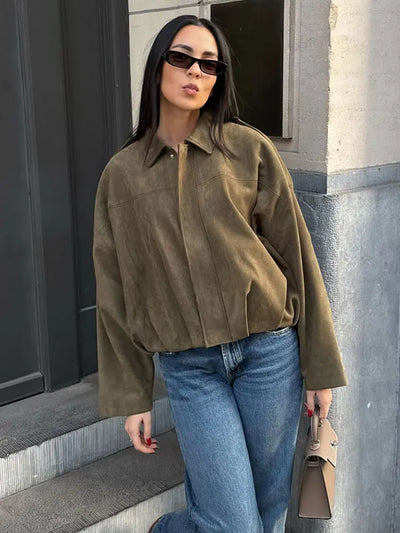 Stylische Übergangsjacke für Damen | Grün