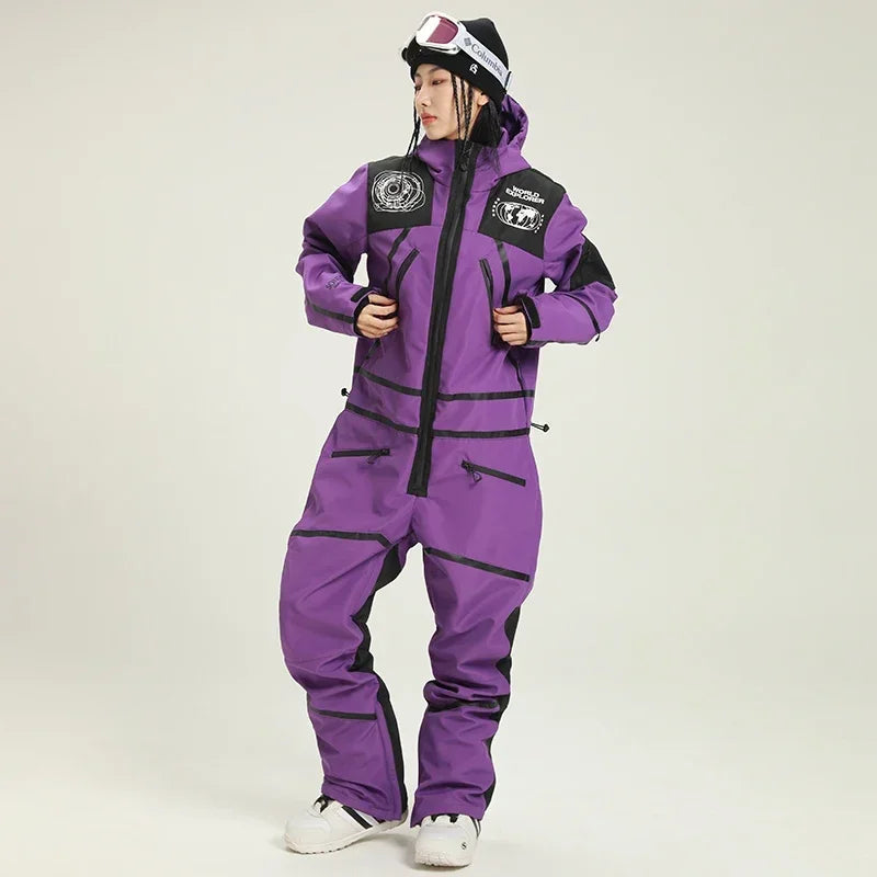 Damen Stylisch Einteiler Skianzug | Winter