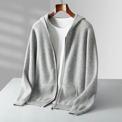 Lucerne Cashmere Hoodie in Light Gray