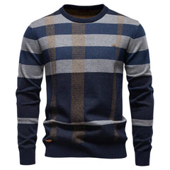 Rosenfeld | Strickpullover für Herren mit Rautendesign in Dunkelblau
