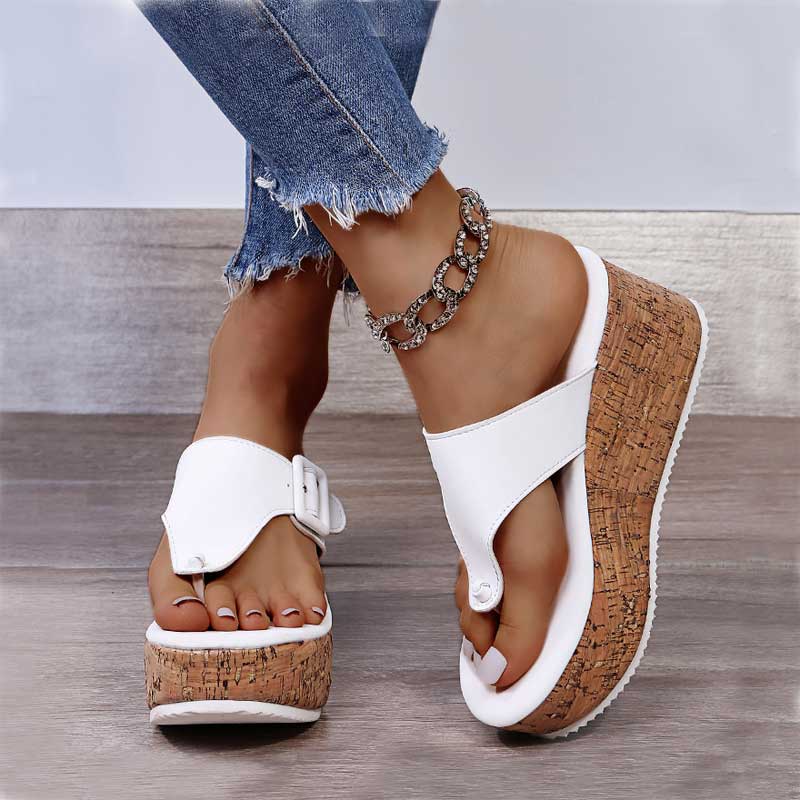 Keilsandalen mit Verstellbarer Schnalle für Damen