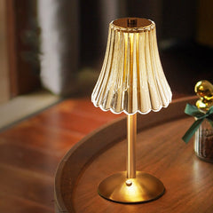 Pharos - Goldene Kristallen Tischlampe in Gold