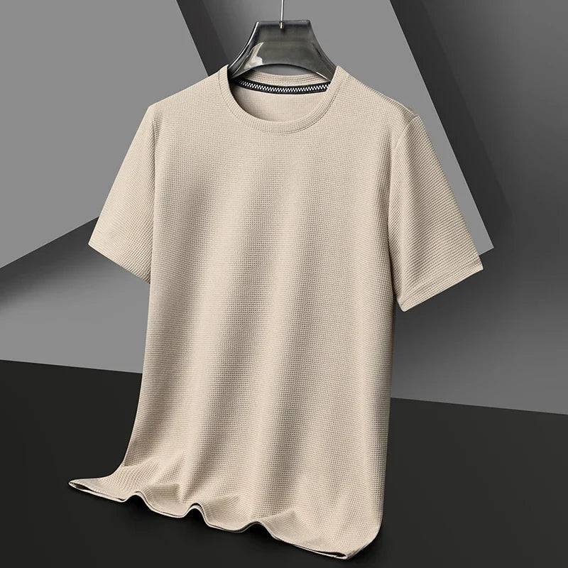 Herren Texturiert Kurzarm T-Shirt | Rundhals