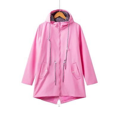 Damen Kapuze Wasserdichter Trenchcoat | Lässig