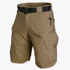 Outdoor-Shorts für Herren mit Multifunktionstaschen und Gürtel in Braun