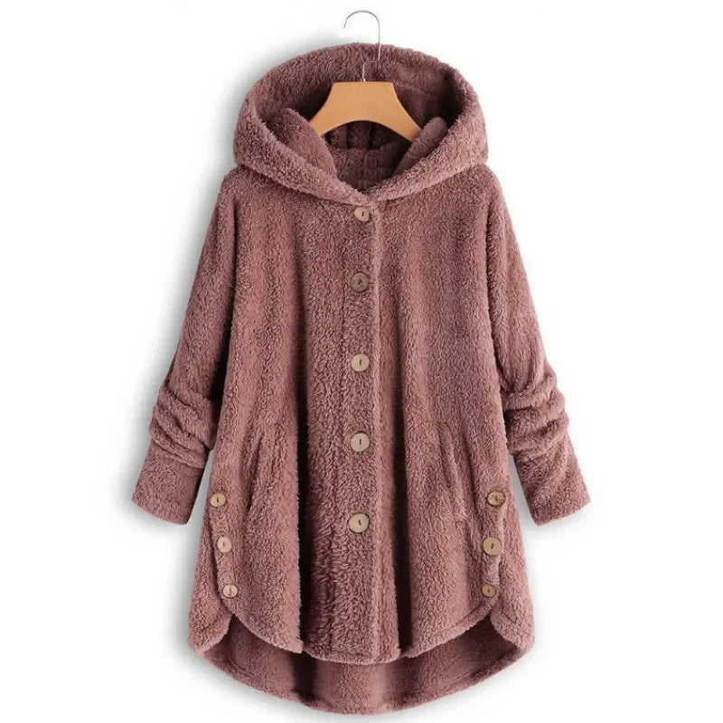 Stylische Fleece Jacke für Damen | Mit Kapuze