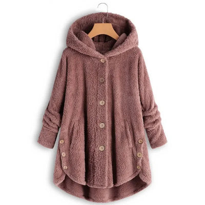 Stylische Fleece Jacke für Damen | Mit Kapuze