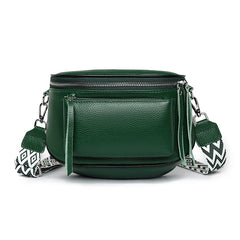 Elsie | Raffinierte PU Lederaxeltasche in Grün