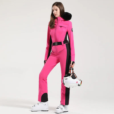 Einteiliger Skianzug für Damen | Wintersportbekleidung