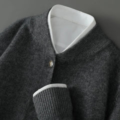 Colby - CASHMERE CARDIGAN in Grau