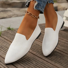 Ballettschuhe aus Stretch-Strick für Frauen in Weiß
