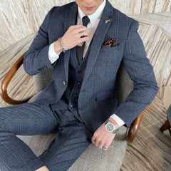 Herren Elegante Hochzeitsgast Anzug | Dreiteiliges in Blau