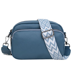 Chelsea | Raffiniertes PU Leder Schultertasche in Blau