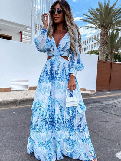 Boho-Maxikleid mit Cut-Out-Detail für Damen