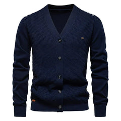 Schneider | Warmer Herren Cardigan mit V-Ausschnitt in Dunkelblau