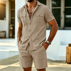 Lasse | Leinen-Set für Herren (1+1 GRATIS) in Khaki