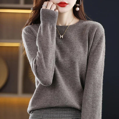Stefani - Kaschmirpullover mit Rundhalsausschnitt