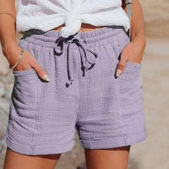 Anika - Sommershorts - Shorts mit Taschen in Lila