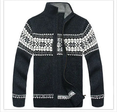 Thomas | Zip-Up Vintage Cardigan in Marineblau