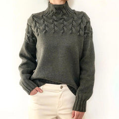 Rollkragen Pullover Damen Strick | Warm & Elegant in Grau