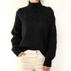 Rollkragen Pullover Damen Strick | Warm & Elegant in Schwarz