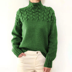 Rollkragen Pullover Damen Strick | Warm & Elegant in Grün