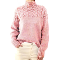 Rollkragen Pullover Damen Strick | Warm & Elegant in Rosa