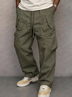 Fenix - Soft-Touch Cargo-Jogginghosen in Militärgrün