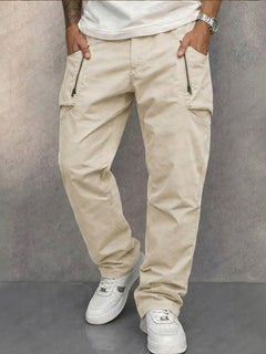 Ricky | Bequeme Baumwoll-Cargohose für Herren in Beige